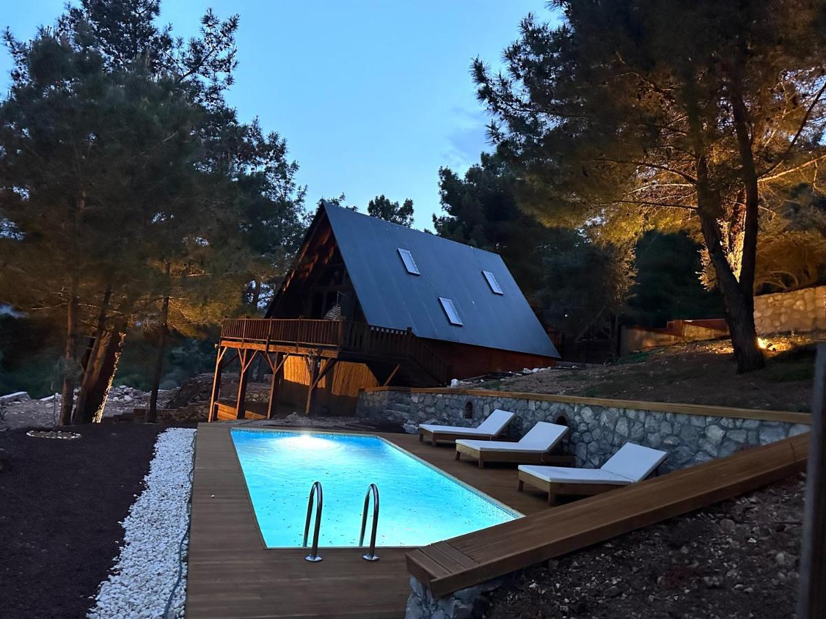 Panurlawoodenhouse Oezel Havuz& Sauna Mavi Exterior foto